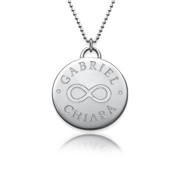 Personalized Engraved Infinity Symbol Necklace